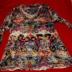 Tunic Patterned Shirt Size L
